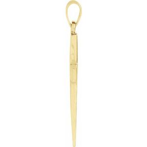 18K Yellow Cross Pendant