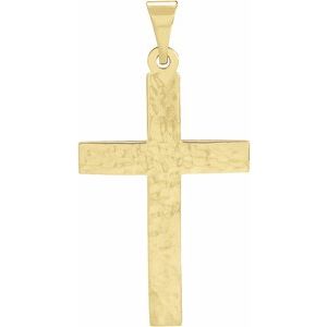 18K Yellow Cross Pendant