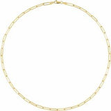 14K Yellow 3.85 mm Paperclip-Style 7" Chain