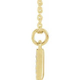 14K Yellow .05 CTW Natural Diamond Petite Initial A 16-18" Necklace