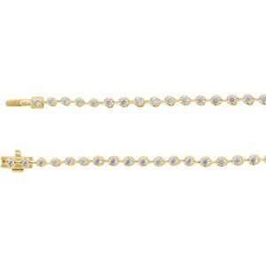 14K Yellow 6 3/4 CTW Lab-Grown Diamond Line 16" Necklace