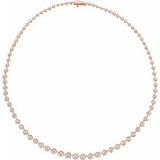 14K Rose 6 3/4 CTW Lab-Grown Diamond Line 16" Necklace