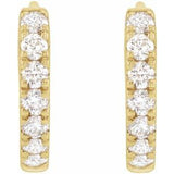 14K Yellow 1/5 CTW Lab-Grown Diamond 10 mm Hoop Earrings