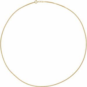 14K Yellow 1.3 mm Diamond-Cut Box 16" Chain