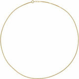 14K Yellow 1.3 mm Diamond-Cut Box 18" Chain