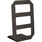 Palladium Brushed Leatherette 6-Pair Earring Display Stand