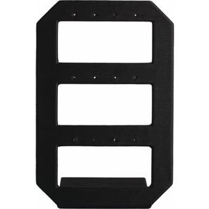 Black Brushed Leatherette 6-Pair Earring Display Stand