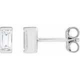 14K White 3/8 CTW Lab-Grown Diamond Earrings