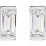 14K White 3/8 CTW Lab-Grown Diamond Earrings