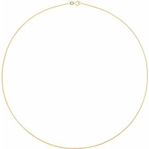 14K Yellow 1 mm Snake 16" Chain
