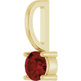 14K Yellow Imitation Mozambique Garnet Solitaire Charm/Pendant