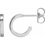 Platinum 10 mm Hoop Earrings
