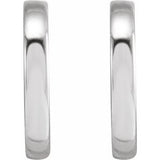 Platinum 10 mm Hoop Earrings
