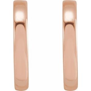 14K Rose 10 mm Hoop Earrings