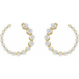 14K Yellow 7/8 CTW Lab-Grown Diamond Front-Back Earrings