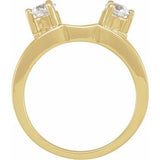14K Yellow 1/2 CTW Natural Diamond Wrap-Style Ring Enhancer