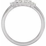 14K White 1/4 CTW Natural Diamond Contour Band