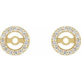 14K Yellow .08 CTW Natural Diamond Earring Jackets with 3.6 mm ID