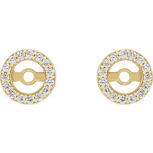 14K Yellow .08 CTW Natural Diamond Earring Jackets with 3.6 mm ID