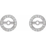 14K White .08 CTW Natural Diamond Earring Jackets with 4.6 mm ID
