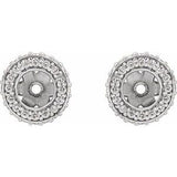 14K White 1/5 CTW Natural Diamond Earrings Jacket