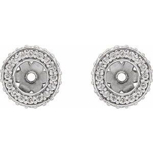 Platinum 1/5 CTW Natural Diamond Earring Jackets