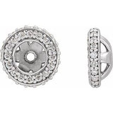 Platinum 1/5 CTW Natural Diamond Earring Jackets
