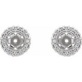14K White 1/5 CTW Natural Diamond Earrings Jacket