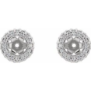 Platinum 1/5 CTW Natural Diamond Earring Jackets