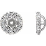 Platinum 1/5 CTW Natural Diamond Earring Jackets