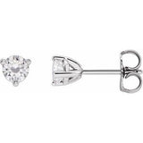 Sterling Silver 4 mm Round Stuller Lab-Grown Moissanite™ Earrings