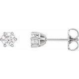 Platinum 1/2 CTW Natural Diamond Stud Earrings