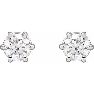 Platinum 1/2 CTW Natural Diamond Stud Earrings