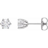 14K White 3/4 CTW Natural Diamond Stud Earrings