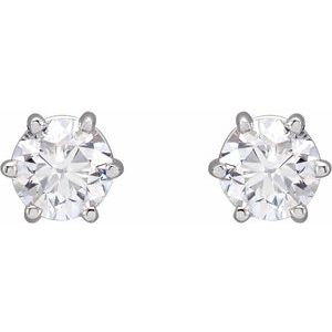 14K White 3/4 CTW Natural Diamond Stud Earrings
