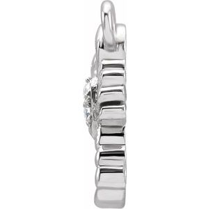 14K White Petite Pavé™ .01 CTW Natural Diamond Scorpio Dangle