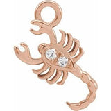 14K Rose Petite Pavé™ .01 CTW Natural Diamond Scorpio Dangle