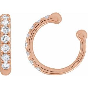 14K Rose 1/6 CTW Natural Diamond Ear Cuff