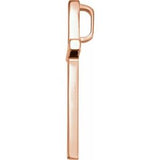 14K Rose 25.7x15.7 mm Cross Pendant