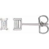 Platinum 1/5 CTW Natural Diamond Stud Earrings