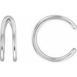 14K White Negative Space Ear Cuff
