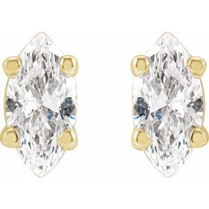 14K Yellow 1/8 CTW Natural Diamond Earrings