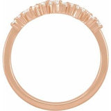 14K Rose 1/4 CTW Lab-Grown Diamond Scattered Stackable Ring