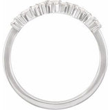 14K White 1/4 CTW Lab-Grown Diamond Scattered Stackable Ring