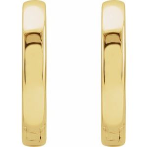 18K Yellow Hinged 16 mm Hoop Earrings