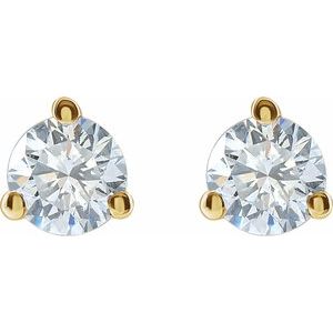 14K Yellow 1/2 CTW Lab-Grown Diamond Stud Earrings