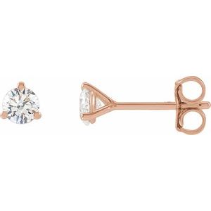 14K Rose 1/3 CTW Lab-Grown Diamond Stud Earrings