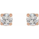 14K Rose 1/3 CTW Lab-Grown Diamond Earrings