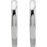 Platinum Hinged 12.5 mm Hoop Earrings
