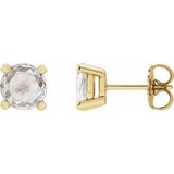 14K Yellow 1/4 CTW Rose-Cut Natural Diamond Stud Earrings